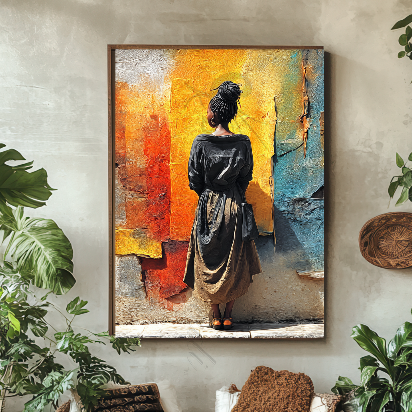 Black Woman Wall Art Set | Afro Boho Printable Decor | Digital African American Art