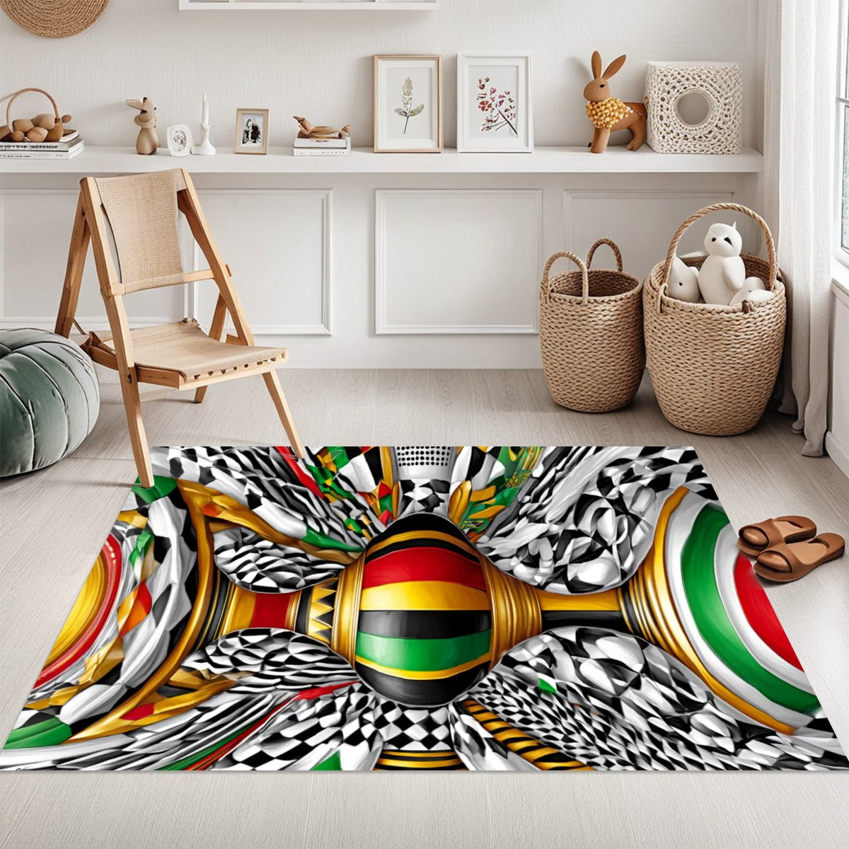 Kwanzaa Holiday Rug – Afrocentric Decorative Area Mat (36"x60")