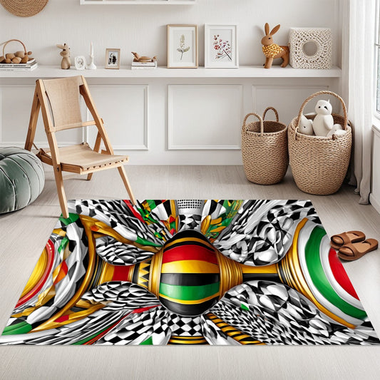 Kwanzaa Holiday Rug – Afrocentric Decorative Area Mat (36"x60")
