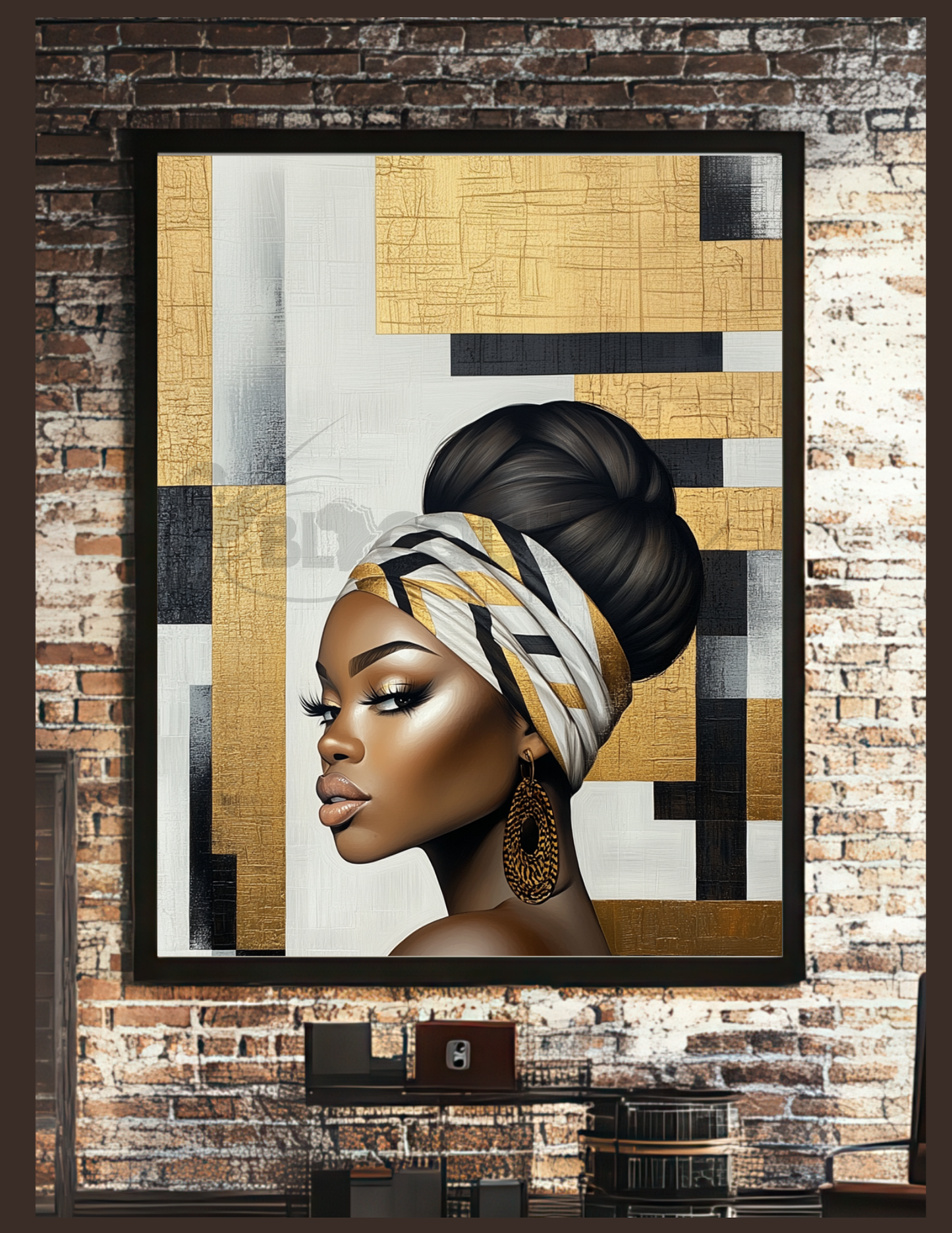 Afro-Luxury Bathroom Wall Art Set | Bold Black Woman Portraits | Digital Download Decor