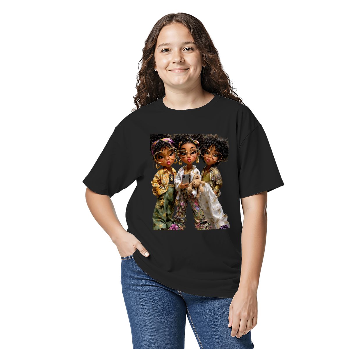 Black Girl Magic T-Shirt | Afro Princesses Youth Empowerment Tee | Grandparent Gift of Confidence