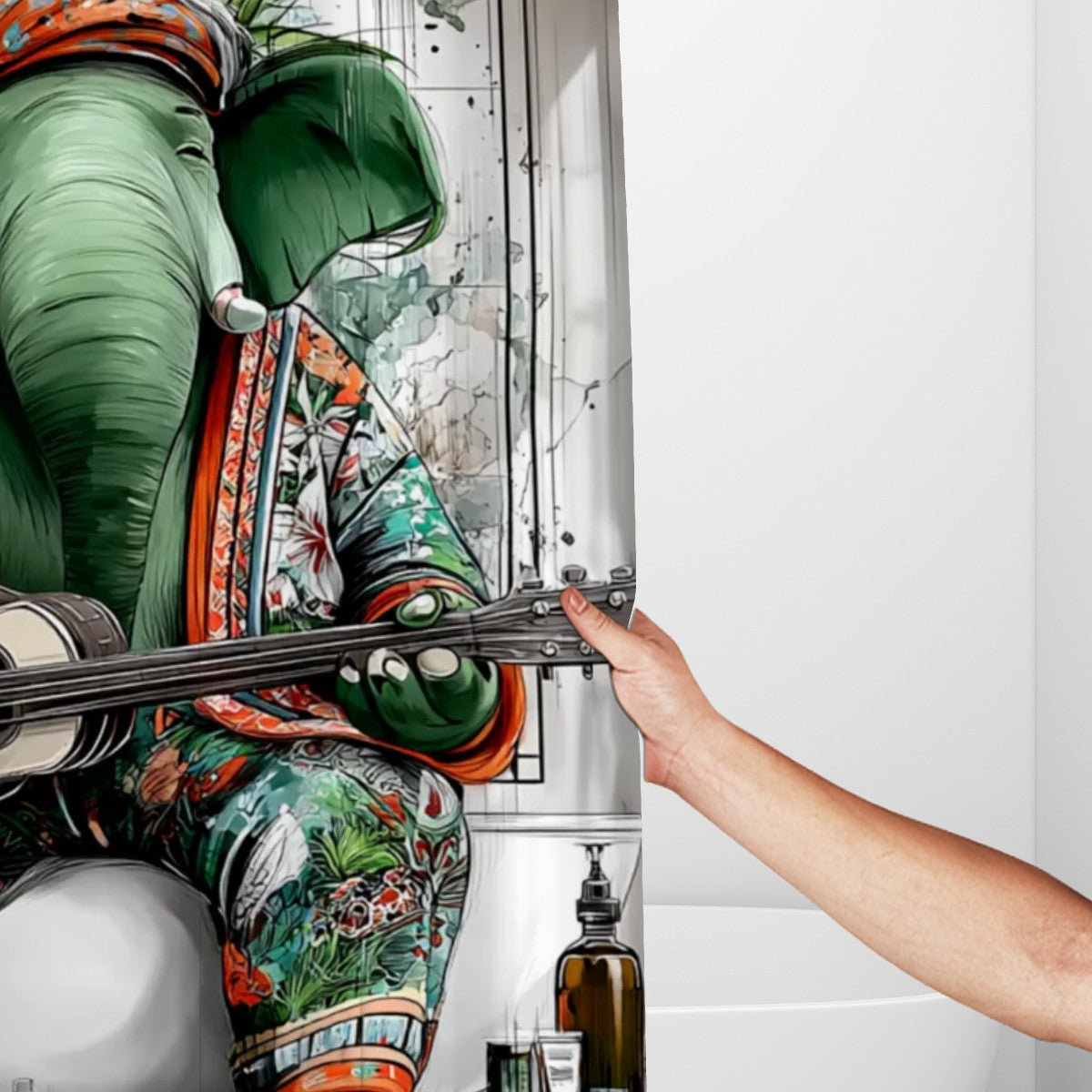 Bathroom Shower Curtain 5102x5102 BoHo Elephant Shower CurtainPrintkkk