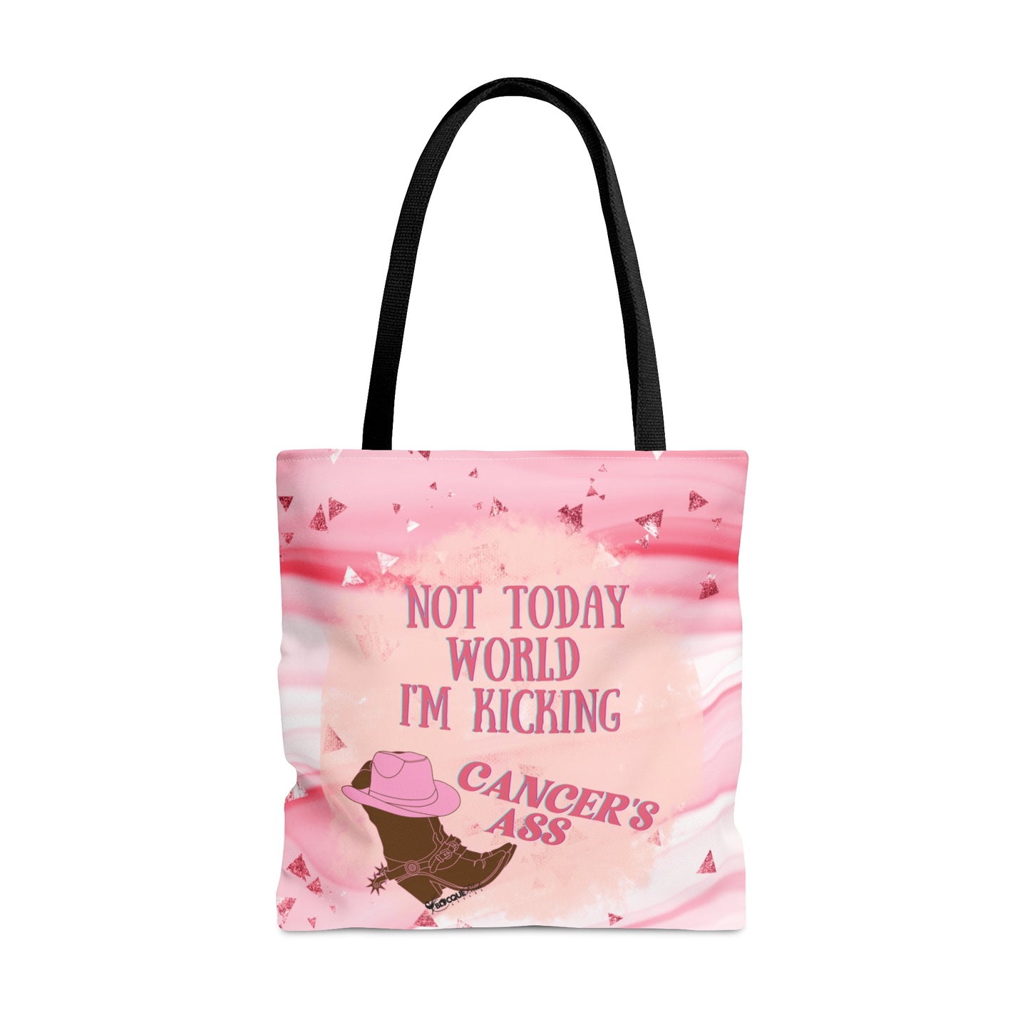 *Clearance* – “Not Today World, I’m Kicking Cancer’s Ass” Tote Bag