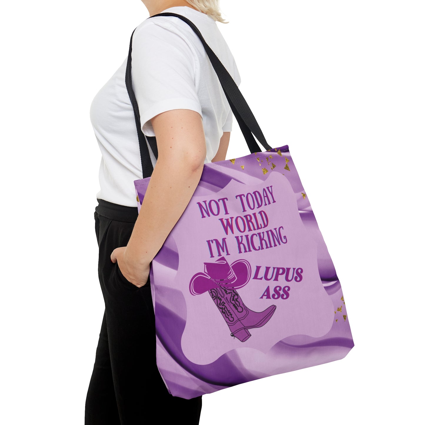 *Clearance* – Not Today World, I’m Kicking Lupus Ass” Tote Bag