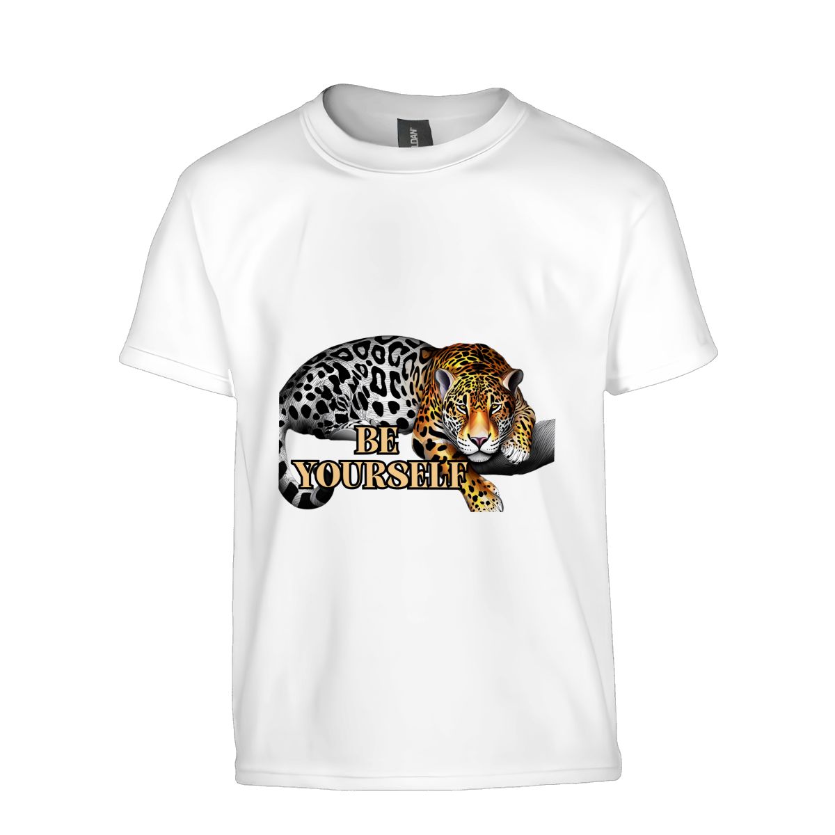 Be Yourself Kids T-Shirt | Leopard Graphic Tee | Empowerment Gift from Grandparents