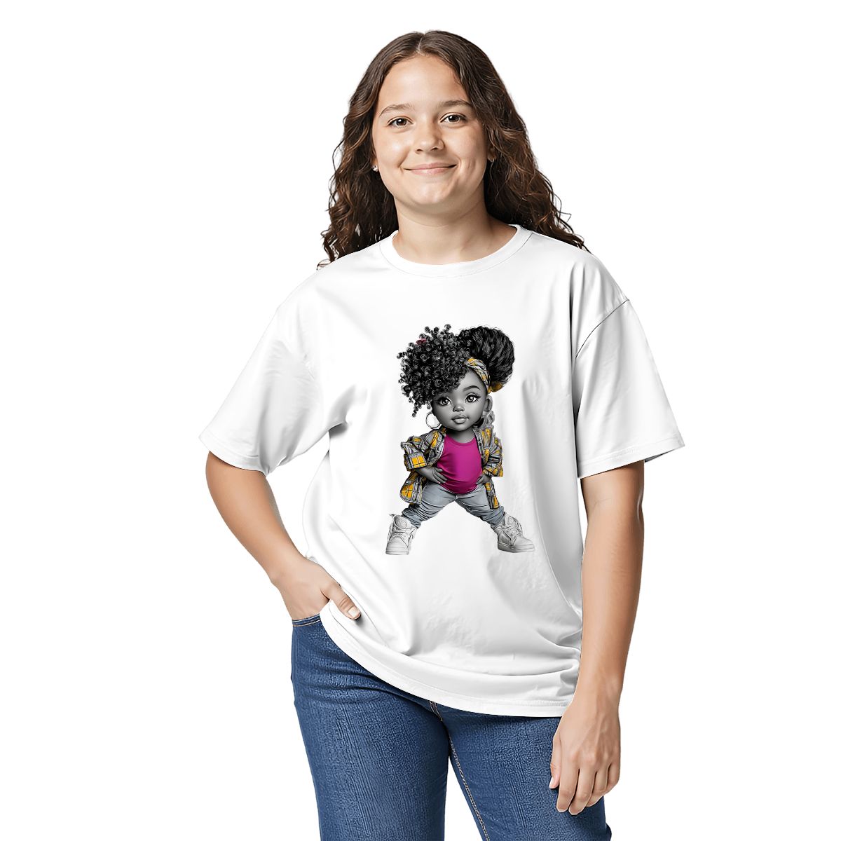 Afro Princess Youth T-Shirt | Black Girl Magic Kids Empowerment Tee | Grandparent Legacy Gift | 100% Cotton Shirt