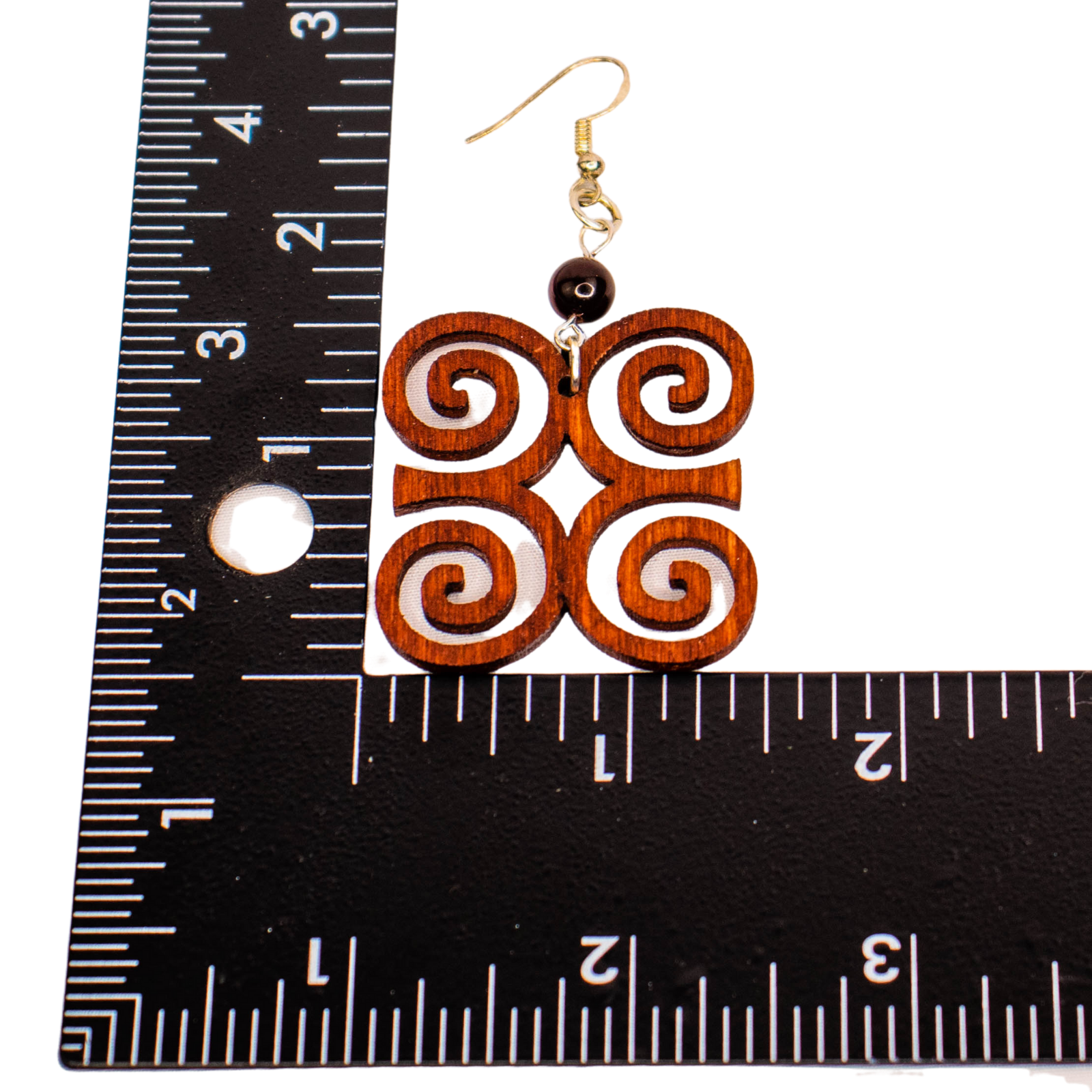 DWENNIMMEN/ Adinkra symbol/ Afrocentric/Bohemian/Cultural Conscious/Afro-Punk/West Africa Wood Earrings brown