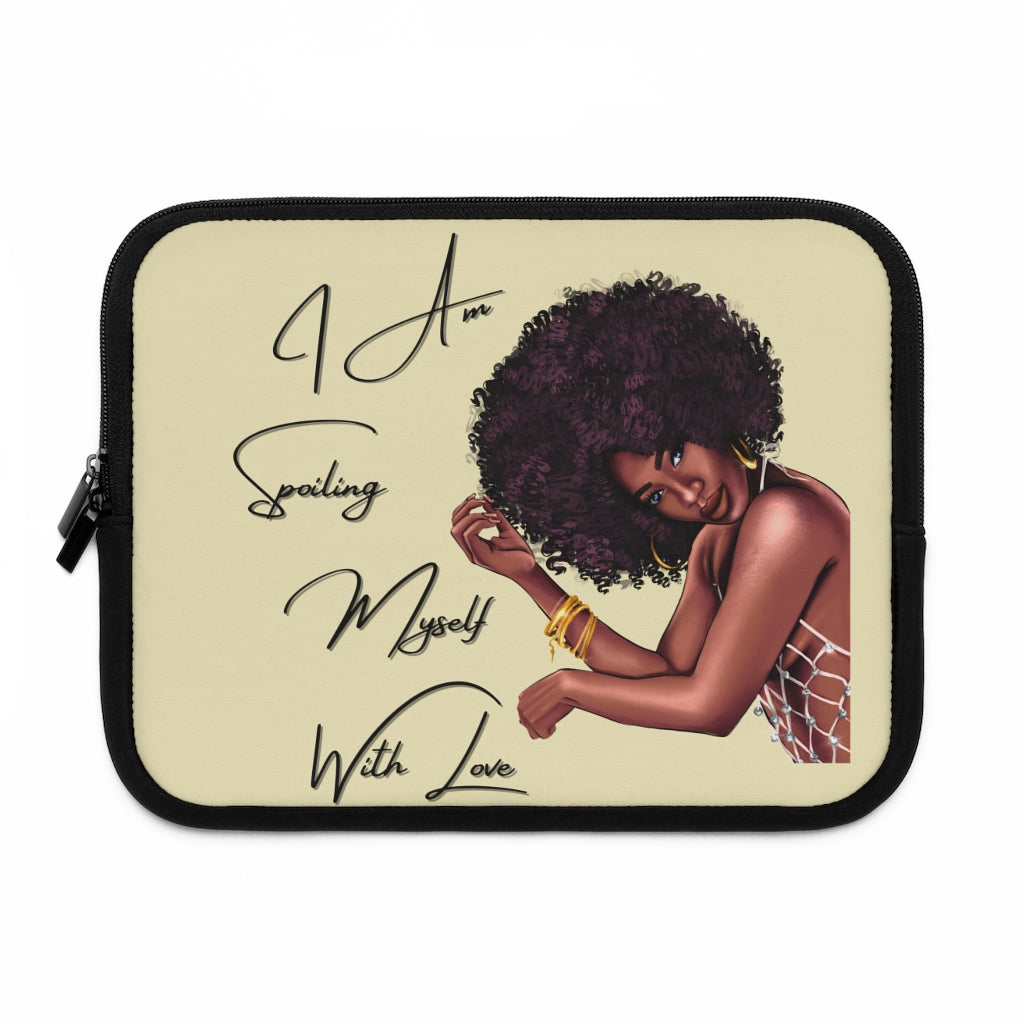 "I AM Spoiling Myself" Affirmation Journal Bag Organizer/Laptop Sleeve, Protection, water-resistant, laptop sleeve