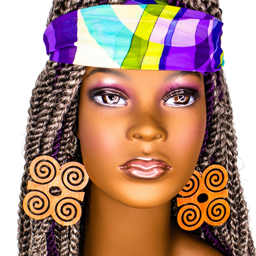 DWENNIMMEN/ Adinkra symbol/ Afrocentric/Bohemian/Cultural Conscious/Afro-Punk/West Africa Wood Earrings brown