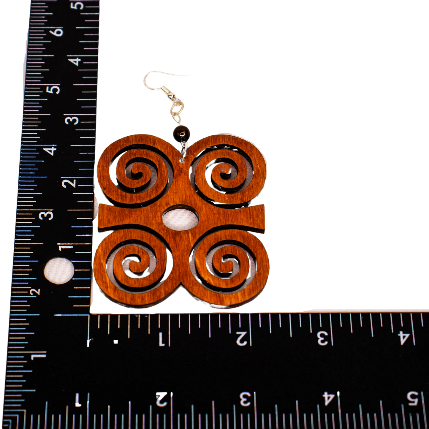 DWENNIMMEN/ Adinkra symbol/ Afrocentric/Bohemian/Cultural Conscious/Afro-Punk/West Africa Wood Earrings brown