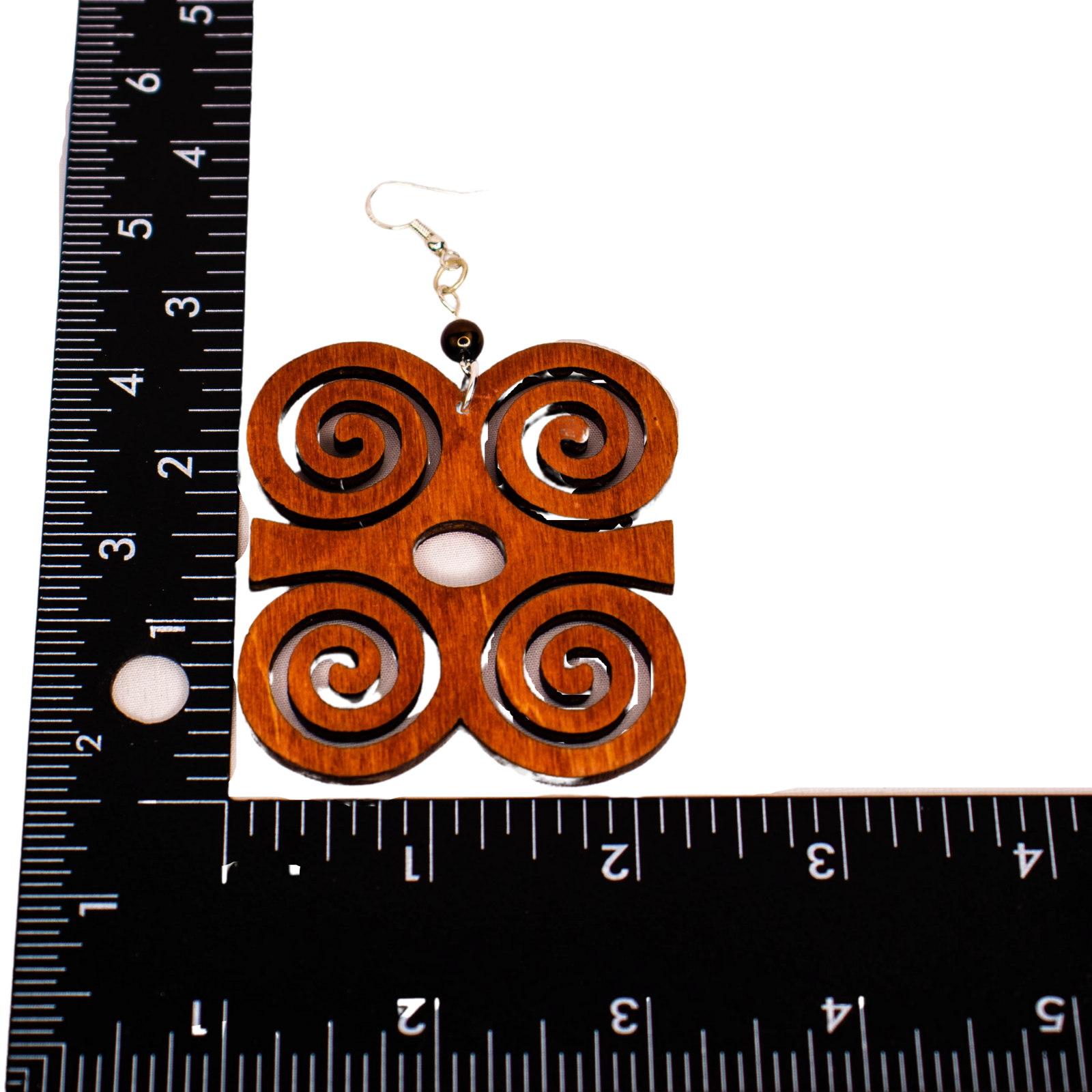 DWENNIMMEN/ Adinkra symbol/ Afrocentric/Bohemian/Cultural Conscious/Afro-Punk/West Africa Wood Earrings brown