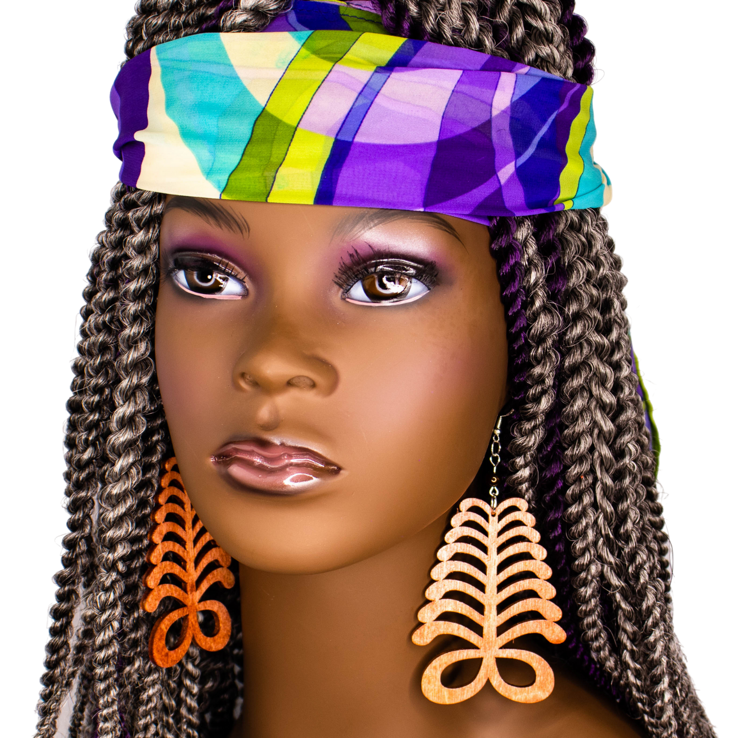 AYA- Adinkra symbol/ Afrocentric/Bohemian/Cultural Conscious/Afro-Punk/West Africa Wood Earrings Brown