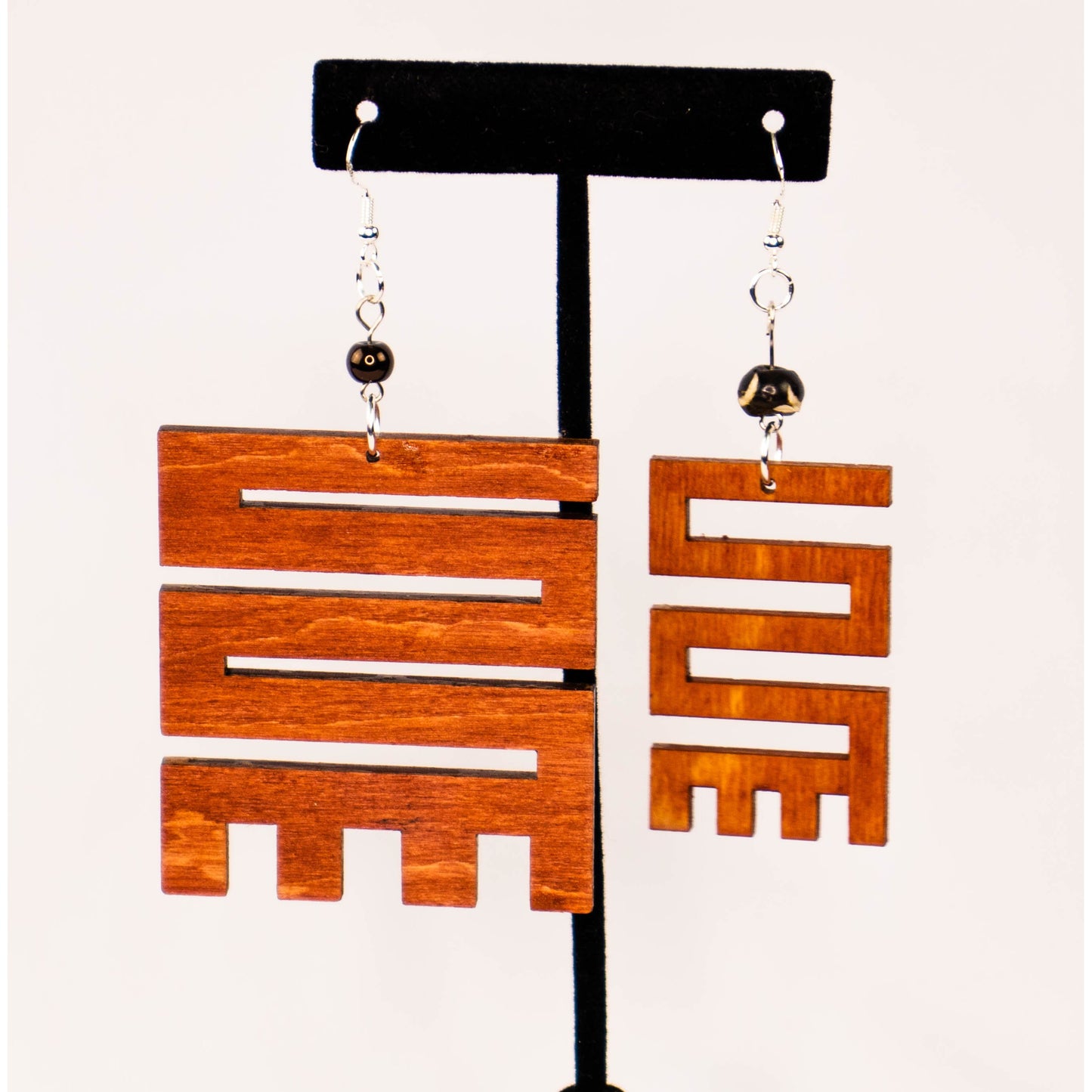 NKYINKYIM/ Adinkra symbol/ Afrocentric/Bohemian/Cultural Conscious/Afro-Punk/West Africa Wood Earrings brown