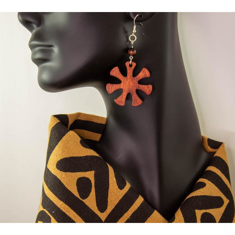 ANANSE NTONTAN/ Adinkra symbol/ Afrocentric/Affirmation/Bohemian/Cultural Conscious/Afro-Punk/West Africa Wood Earrings